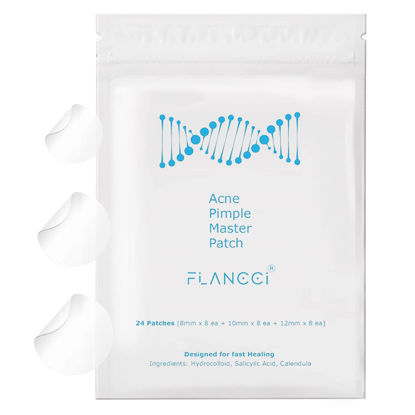 Picture of Pimple Patch Acne Patches Facial Skin Care Products, Blackhead Remover Skincare, Pimple Patch for Face and Hydrocolloid Acne Treatment Patch Salicylic Acid, Acne Spot Treatment (24 Count (Pack of 1))