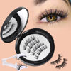 Picture of wiwoseo Magnetic Eyelashes Natural Look Magnetic Lashes No Glue or Eyeliner Needed Magnetic Eyelashes without Eyeliner Magnetic Lashes Natural Look Reusable Magnetic Eyelashes with Applicator