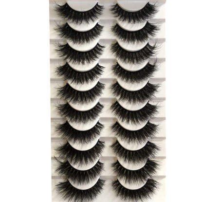 Picture of Gmagictobo Fake Eyelashes Natural 15MM Cat Eye Lashes Pack Short Fluffy Faux Mink Thick Curly 3D Dramatic Soft Strip False Eye Lashes Multipack