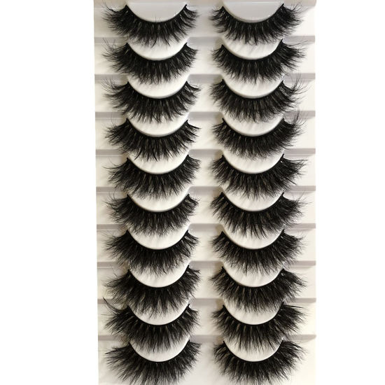 Picture of Gmagictobo Fake Eyelashes Natural 15MM Cat Eye Lashes Pack Short Fluffy Faux Mink Thick Curly 3D Dramatic Soft Strip False Eye Lashes Multipack