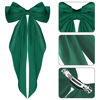 Picture of WLLHYF Big Bow Barrettes Long Tail French Ribbon Hair Pins Soft Silky Satin Hair Clip Metal Bowknot Clips 90's Accessories for Party Women Girl
