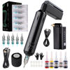 Picture of STIGMA Wireless Tattoo Gun Tattoo Kit Complete with 50pcs Tattoo Cartridge Needles 1400mAh Tattoo Battery 5 Colors Ink Set with Accessories STP29KITP199-1