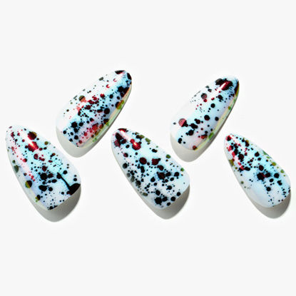 Picture of Easter Press on Nails Short Almod White Easter Egg-Oval