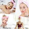 Picture of Casoty 6 Pcs Makeup Headbands, Hair Holder for Washing Face, Soft Coral Fleece Headbands for Makeup, Bow Headbands for Face Washing Shower Skin Care Yoga