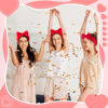 Picture of Casoty 6 Pcs Red Spa Headbands, Skin Care Headband, Soft Coral Fleece Makeup Hair band, Bow Hair Band for Face Washing Shower Skin Care Yoga