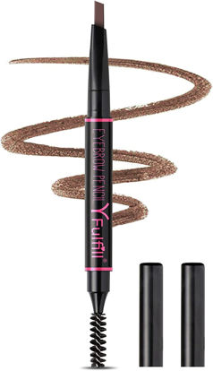 Picture of Yfulfill Eye Brow Pencils for Women Brown Waterproof, Brown Eyebrow Pencil with Brush, Eye Brown Filler Brown for Blondes