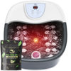 Picture of Foot Spa Bath Massager with Heat [2025 Upgraded], Jets, Vibration, Adjustable Temp, Bubbles, Foot Soak Epsom Salt, Foot Bath with 22 Shiatsu Massage Rollers, Pedicure Foot Spa for Relaxation -Black