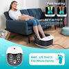 Picture of Foot Spa Bath Massager with Heat [2025 Upgraded], Jets, Vibration, Adjustable Temp, Bubbles, Foot Soak Epsom Salt, Foot Bath with 22 Shiatsu Massage Rollers, Pedicure Foot Spa for Relaxation -Black