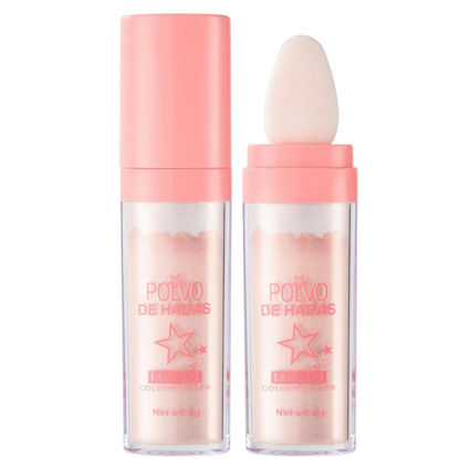Picture of Polvo De Hadas Fairy Dust Highlight Patting Powder - Full Body Contouring and Clavicle Pearlescent Patting Powder for Face and Eye, Halloween Sparkling Body Glitter Powder (#02 Fairy pink)