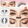 Picture of LASHVIEW Upgrade Magnetic Eyelashes with Applicator Reusable Soft Magnetic Eyelashes Natural Look No Glue Needed Magnetic Eyelashes Magnetic Lashes Kit Easy to Wear and Remove(A02)