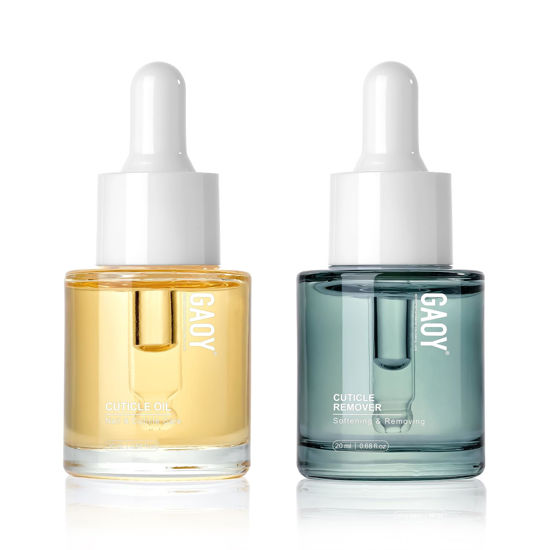 Picture of GAOY Cuticle Care Kit - Cuticle Oil and Cuticle Remover, 20ml 2 Pcs Cuticle Nourishes and Softener, Promotes Nail Growth and Strength