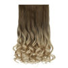 Picture of REECHO 20" 1-pack 3/4 Ombre Full Head Curly Wave Clips in on Synthetic Hair Extensions HE008 Hair pieces for Women 5 Clips 4.5 Oz Per Piece - Ombre Light Brown to Dirty Blonde