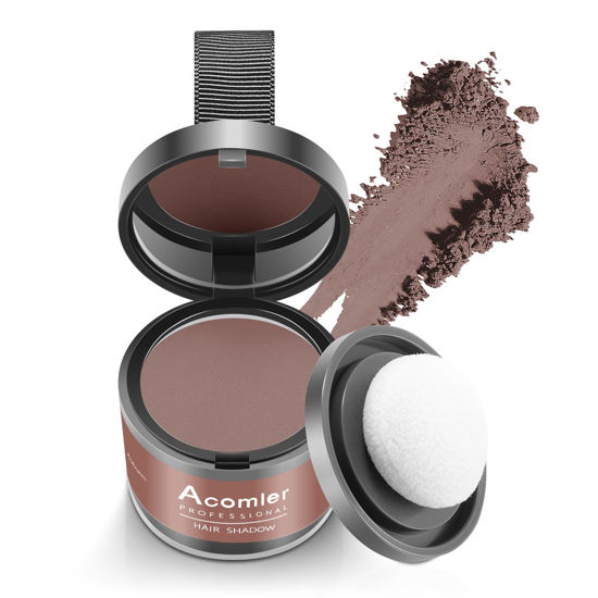 Picture of Acomler Instantly Root Cover Up Powder - Hairline Shadow, Touch Up for Thinning, Grey Hair, Eyebrows, Beard Line, Bald Spots (Auburn)