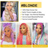 Picture of QTHAIR 16A Russian Blonde #613 Transparent Lace Frontal 14in 13x4 Ear to Ear Full Lace Frontal 100% Russian Blonde Human Hair for All Women (14", 613 Honey Blonde Body Wave Frontal)