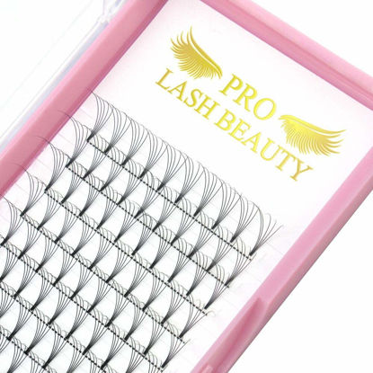 Picture of Premade Fans Eyelash Extensions Short Stem Premade Volume Eyelash Extensions 5D-D-0.07-17 Volume Lash Extensions Pre made Lash Fans C D Curl .07 .10(5D-D-0.07-17mm)