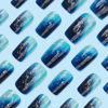 Picture of QQPPOLIU Short Press on Nails Square Shape with Sea Wave Design Acrylic Nails Winter Press on Nails
