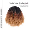 Picture of Toyotress Yanky Twist Crochet Hair - 10 Inch 8 Packs (30 Strands/Pcs) Pre-twisted Fluffy Spring Mini Twist Short Passion Twist, 3 Tones Ombre Brown Crochet Braids Braiding Hair (10 Inch, OT30/27-8P)