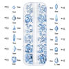 Picture of HNUIX Nail Rhinestones - 2920pcs 3D Multi Shape Size Crystal , Light Blue Nail Gems, Flat Back, with Kit, for Nail Art, DIY Decorations