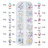 Picture of HNUIX Nail Rhinestones - 2920pcs 3D Multi Shape Size, Crystal AB Nail Gems, Flat Back, with Kit, for Nail Art, DIY Decorations