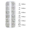 Picture of HNUIX Nail Rhinestones - 2920pcs 3D Multi Shape Size, Crystal Clear Nail Gems, Flat Back, with Kit, for Nail Art, DIY Decorations