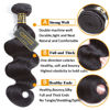 Picture of QTHAIR 16A Brazilian Virgin Hair Body Wave 4 bundles 20 22 24 26 inches 400g 100% Unprocessed Brazilian Body Wave Human Hair Weave for All Women Natural Black Color Tangle Free