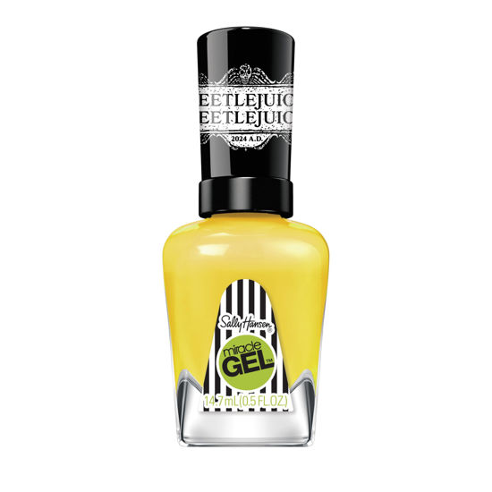 Picture of Sally Hansen Miracle Gel™, Beetlejuice Hello my Name is Bob, Long Lasting, Gel-Like Formula, No UV Lamp Needed, Yellow Nail Polish