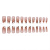 Picture of RUOKEXIN Medium Press on Nails Coffin Fake Nails with Designs Nude Gradient Acrylic False Nails with Glue French Gold Tip Artificial Nails Glossy Fake Fingernails Stick on Nails for Women 24Pcs