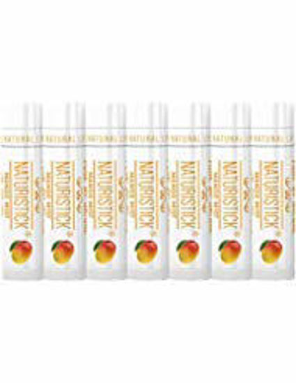 Picture of 7-Pack Mango Lip Balm Gift Set by Naturistick. 100% Natural Ingredients. Best Beeswax Chapstick for Dry, Chapped Lips. Made in USA