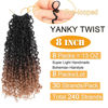 Picture of Aksice Pre-looped Yanky Twist Crochet Hair 8 Inch 8 Packs Bohemian Passion Twist Spring Mini Twist Crochet Hair for Black Women Boho Crochet Braids Synthetic (1B/4/30)