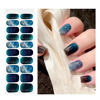 Picture of OAUEE Semi Cured Gel Nail Strips | 20 Gel Nail Stickers | Gel Nail Stickers with UV Light Required | Salon Quality, Easy Application and Removal（Peacock Color）