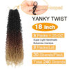 Picture of Aksice 18 Inch 8 Packs Yanky Twist Crochet Hair for Women Pre-looped Mini Twist Hair Bohemian Passion Twist Crochet Hair Boho Crochet Braids Synthetic (1B/30/27)