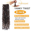 Picture of Aksice Pre-looped Yanky Twist Crochet Hair 8 Inch 8 Packs Bohemian Passion Twist Spring Mini Twist Crochet Hair for Black Women Boho Crochet Braids Synthetic (#1b/h/30)