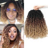 Picture of Aksice 10 Inch 8 Packs Yanky Twist Crochet Hair for Women Pre-looped Mini Twist Hair Bohemian Passion Twist Crochet Hair Boho Crochet Braids Synthetic (1B/30/27)