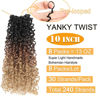 Picture of Aksice 10 Inch 8 Packs Yanky Twist Crochet Hair for Women Pre-looped Mini Twist Hair Bohemian Passion Twist Crochet Hair Boho Crochet Braids Synthetic (1B/30/27)