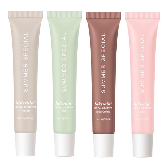 Picture of Summer Special Lip Butter Balm - Ultra-Hydrating, Nourishing Lip Care with Natural Ingredients, Shea Butter & Olive Butter, Soothes & Softens Dry Lips (4PCS, 0.5 Fl Oz (Pack of 4))