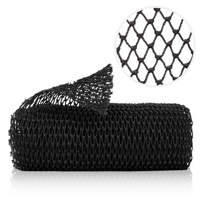 Picture of ZOCY African Net Sponge, Authentic Exfoliating Body Scrubber for Bath and Shower, Multiple Textures with Gentle Deep Exfoliating and Rich Lather for All Skins (Black)