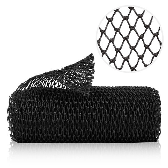 Picture of ZOCY African Net Sponge, Authentic Exfoliating Body Scrubber for Bath and Shower, Multiple Textures with Gentle Deep Exfoliating and Rich Lather for All Skins (Black)