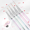 Picture of Beetles Nail Art Brushes, 5pcs Nail Art Liner Brushes Set Painting Nail Drawing Tool for Long Lines, Details, Fine Drawing Sizes 7/11/15/20/25mm Diamond Application Valentine's Day Gift for Women