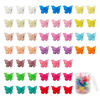 Picture of 50 Packs Assorted Color Butterfly Hair Clips, Beautiful Mini Butterfly Hair Clips Hair Accessories for Women and Girls (Solid Color)