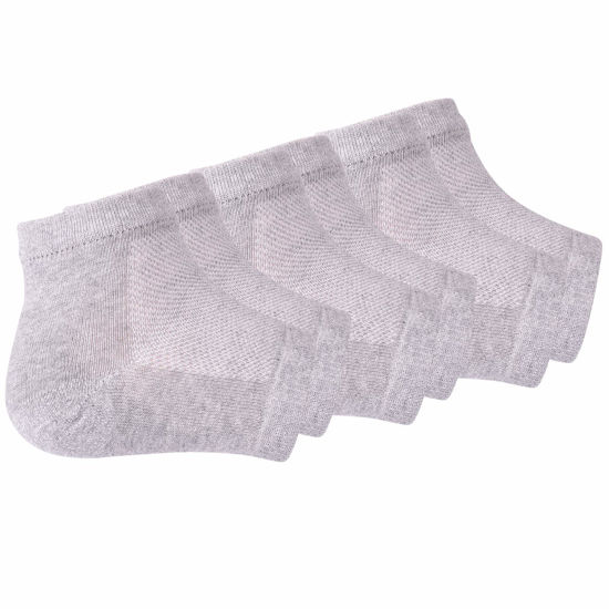 Picture of Vented Moisturizing Gel Heel Socks, 3 Pairs Toeless Spa Sock for Foot Care Treatment, Cracked Heels, Dry Feet, Foot Calluses (Grey)