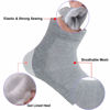 Picture of Vented Moisturizing Gel Heel Socks, 3 Pairs Toeless Spa Sock for Foot Care Treatment, Cracked Heels, Dry Feet, Foot Calluses (Grey)