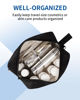 Picture of Narwey Small Makeup Bag for Purse Travel Makeup Pouch Mini Cosmetic Bag Zipper Pouch for Women (Black, Small)