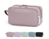 Picture of Narwey Small Makeup Bag for Purse Travel Makeup Pouch Mini Cosmetic Bag Zipper Pouch for Women (Dusty Rose, Small)