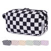 Picture of Narwey Small Checkered Makeup Bag for Purse Travel Makeup Pouch Mini Cosmetic Bag Zipper Pouch for Women (Black Checkerboard, Small)