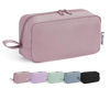 Picture of Narwey Cute Makeup Bag Small Toiletry Bag Travel Cosmetic Bag Organizer Make Up Bags with Organized Pockets for Women (Dusty Rose, Large)
