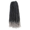 Picture of The BOHOBABE Long Pre-twisted Passion Twist Crochet Hair 20 Inch Pre-looped Long Gray Crochet Passion Twist Braiding Hair 8 Packs Soft Bohemian Twists (T1B/grey)