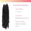 Picture of The BOHOBABE Pre-twisted Passion Twist Crochet Hair 14 Inch Short Pre-looped Crochet Passion Twist Braiding Hair 8 Packs (1#) 1#(Jet Black)