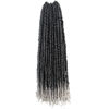 Picture of The BOHOBABE Long Pre-twisted Passion Twist Crochet Hair 36 Inch Pre-looped Long Ombre Gray Crochet Passion Twist Braiding Hair 8 Packs Soft Bohemian Twists (T1B/grey)