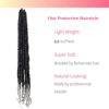 Picture of The BOHOBABE Long Pre-twisted Passion Twist Crochet Hair 36 Inch Pre-looped Long Ombre Gray Crochet Passion Twist Braiding Hair 8 Packs Soft Bohemian Twists (T1B/grey)