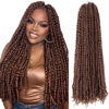 Picture of The BOHOBABE Pre-twisted Passion Twist Crochet Hair 24 Inch Pre-looped Long Crochet Passion Twist Braiding Hair 8 Packs Soft Bohemian Twists (30#)
